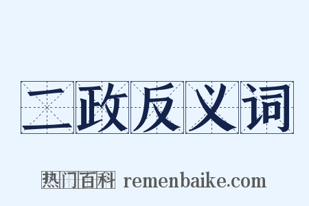二政反义词是什么意思的图片